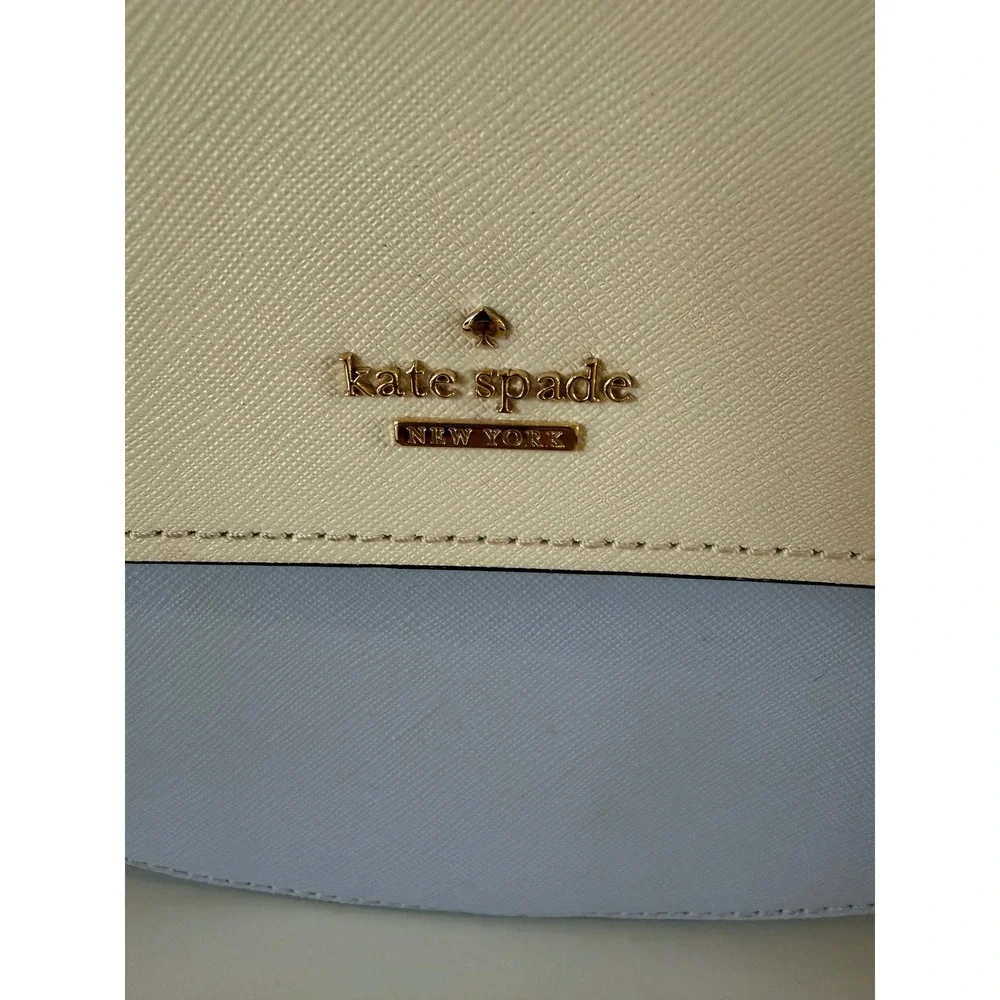 Kate Spade Brydie Tile Blue White Crossbody Bag Leather Preppy